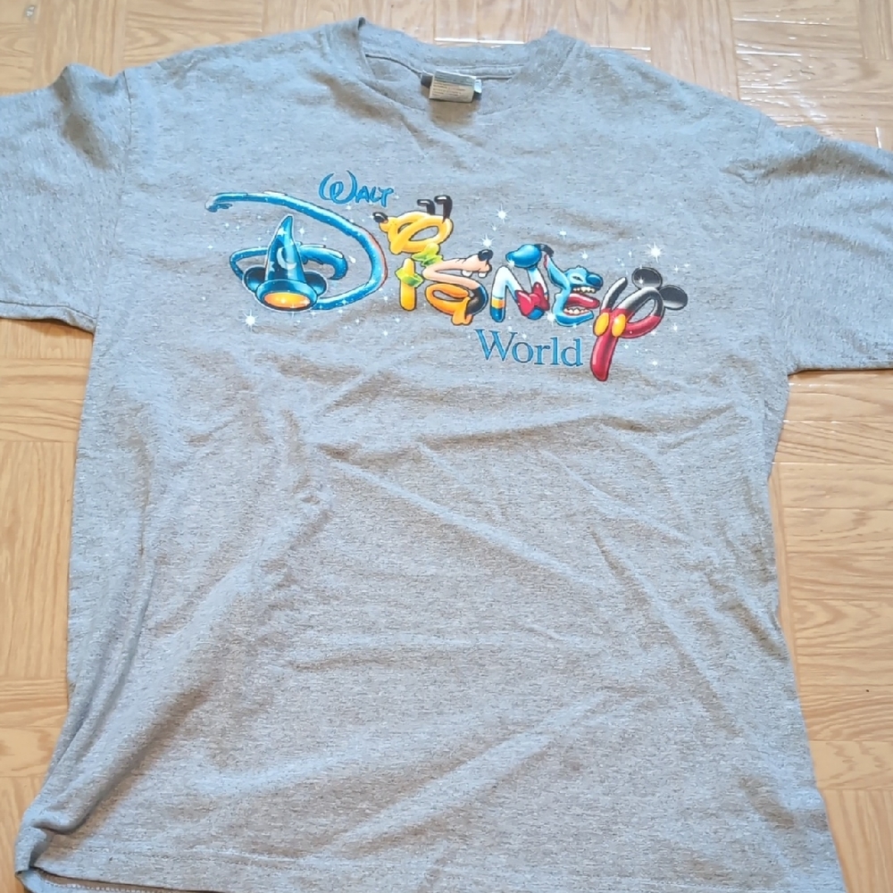 Walt Disney World Charactered Letters Grey Tee